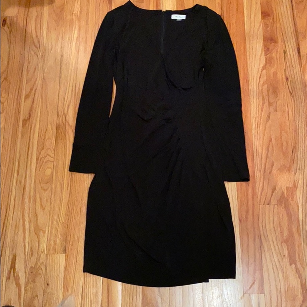 Black Calvin Klein dress with side rouching